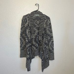 Maurices Size Medium Purple and Gray Open Front Sweater